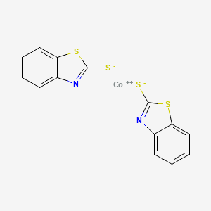 molecular formula C14H8CoN2S4 B14681632 2(3H)-Benzothiazolethione, cobalt(2+) salt CAS No. 29904-98-1