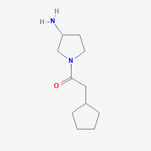 1-(3-Aminopyrrolidin-1-yl)-2-cyclopentylethan-1-one