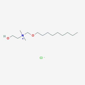 molecular formula C14H32ClNO2 B14681681 Ethanaminium, 2-hydroxy-N,N-dimethyl-N-[(nonyloxy)methyl]-, chloride CAS No. 38954-47-1