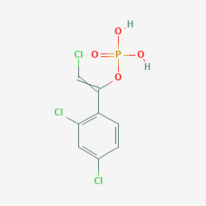 molecular formula C8H6Cl3O4P B14681706 [2-Chloro-1-(2,4-dichlorophenyl)ethenyl] dihydrogen phosphate CAS No. 35944-85-5