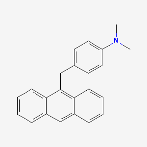 molecular formula C23H21N B14681710 4-[(Anthracen-9-YL)methyl]-N,N-dimethylaniline CAS No. 38532-94-4