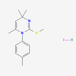 2-Methylthio-3-(p-tolyl)-4,6,6-trimethyl-3,6-dihydropyrimidine hydriodide