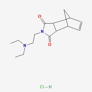 molecular formula C15H23ClN2O2 B14681727 4,7-Methano-1H-isoindole-1,3(2H)-dione, 3a,4,7,7a-tetrahydro-2-(2-(diethylamino)ethyl)-, monohydrochloride CAS No. 39488-05-6