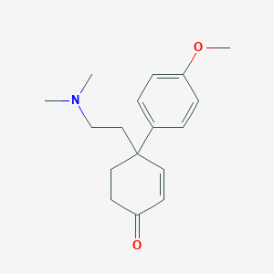 molecular formula C17H23NO2 B14681749 1-[2-(Dimethylamino)ethyl]-4'-methoxy-2,3-dihydro[1,1'-biphenyl]-4(1H)-one CAS No. 34603-52-6