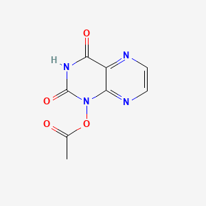 2,4(1H,3H)-Pteridinedione, 1-(acetyloxy)-