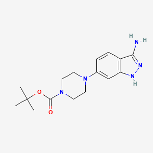 B1468177 tert-Butyl 4-(3-amino-1H-indazol-6-yl)-1-piperazinecarboxylate CAS No. 1353506-32-7