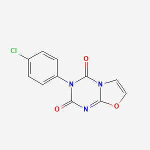 2H-Oxazolo(3,2-a)-1,3,5-triazine-2,4(3H)-dione, 3-(4-chlorophenyl)-