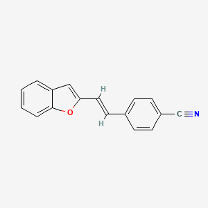 molecular formula C17H11NO B14681793 Benzonitrile, 4-[2-(2-benzofuranyl)ethenyl]- CAS No. 37780-79-3