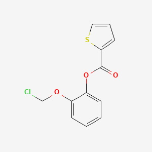 molecular formula C12H9ClO3S B14681829 2-Thiophenecarboxylic acid, chloromethoxyphenyl ester CAS No. 36356-22-6