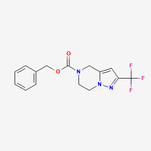 B1468187 benzyl 2-(trifluoromethyl)-6,7-dihydropyrazolo[1,5-a]pyrazine-5(4H)-carboxylate CAS No. 1353501-68-4