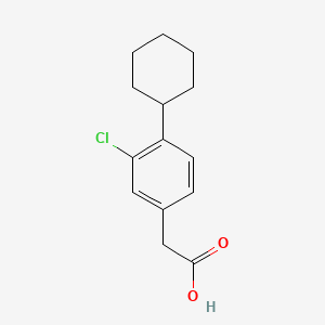 molecular formula C14H17ClO2 B14681895 (3-Chloro-4-cyclohexylphenyl)acetic acid CAS No. 33433-85-1