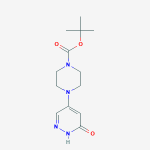molecular formula C13H20N4O3 B1468192 tert-Butyl 4-(6-hydroxy-4-pyridazinyl)-1-piperazinecarboxylate CAS No. 1353499-82-7