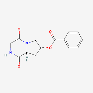 molecular formula C14H14N2O4 B1468194 (7r,8As)-1,4-dioxooctahydropyrrolo[1,2-a]pyrazin-7-yl benzoate CAS No. 879399-06-1