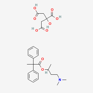 molecular formula C27H35NO9 B14681961 4-(dimethylamino)butan-2-yl 2,2-diphenylpropanoate;2-hydroxypropane-1,2,3-tricarboxylic acid CAS No. 27722-10-7