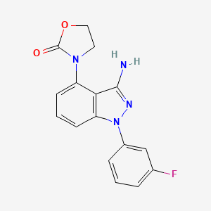 3-[3-Amino-1-(3-fluorophenyl)-1H-indazol-4-yl]-1,3-oxazolidin-2-one