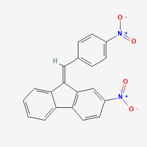 molecular formula C20H12N2O4 B14681983 (9Z)-2-nitro-9-[(4-nitrophenyl)methylidene]fluorene CAS No. 30084-68-5