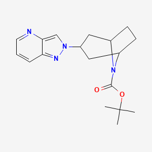 molecular formula C18H24N4O2 B1468199 tert-Butyl 3-(2H-pyrazolo[4,3-b]pyridin-2-yl)-8-azabicyclo[3.2.1]octane-8-carboxylate CAS No. 1353506-27-0