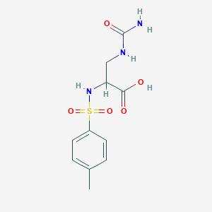 molecular formula C11H15N3O5S B014682 3-(Carbamoylamino)-2-[(4-methylphenyl)sulfonylamino]propanoic acid CAS No. 1195628-02-4