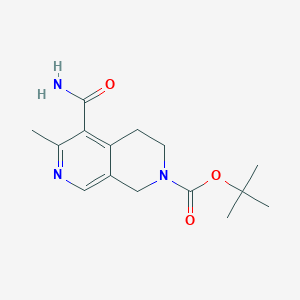 B1468201 tert-Butyl 5-(aminocarbonyl)-6-methyl-3,4-dihydro[2,7]naphthyridine-2(1H)-carboxylate CAS No. 1353502-95-0