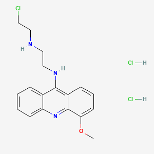 molecular formula C18H22Cl3N3O B14682031 1,2-Ethanediamine, N-(2-chloroethyl)-N'-(4-methoxy-9-acridinyl)-, dihydrochloride CAS No. 38915-11-6