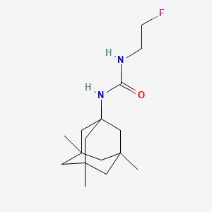 molecular formula C16H27FN2O B14682112 1-(2-Fluoroethyl)-3-(3,5,7-trimethyltricyclo[3.3.1.13,7]dec-1-yl)urea CAS No. 33044-13-2