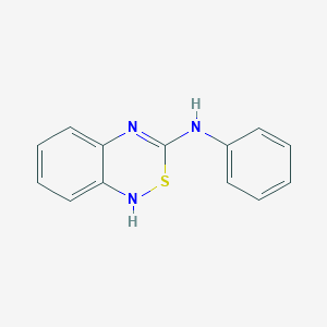 molecular formula C13H11N3S B14682118 1H-2,1,4-Benzothiadiazin-3-amine, N-phenyl- CAS No. 33077-30-4