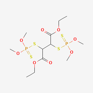 molecular formula C12H24O8P2S4 B14682138 Diethyl 2,3-bis((dimethoxyphosphinothioyl)thio)butanedioate CAS No. 32358-09-1