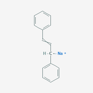 molecular formula C15H13Na B14682140 sodium;3-phenylprop-1-enylbenzene CAS No. 37808-93-8