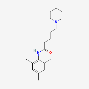 molecular formula C19H30N2O B14682175 5-(Piperidin-1-yl)-N-(2,4,6-trimethylphenyl)pentanamide CAS No. 31518-84-0