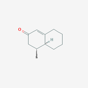 molecular formula C11H16O B14682189 (4R,4aS)-4-Methyl-4,4a,5,6,7,8-hexahydronaphthalen-2(3H)-one CAS No. 32980-08-8