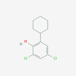 molecular formula C12H14Cl2O B14682196 2,4-Dichloro-6-cyclohexylphenol CAS No. 39206-07-0