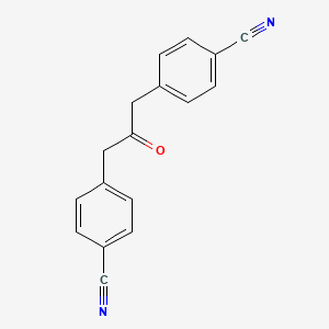 molecular formula C17H12N2O B14682234 4,4'-(2-Oxopropane-1,3-diyl)dibenzonitrile CAS No. 29903-10-4