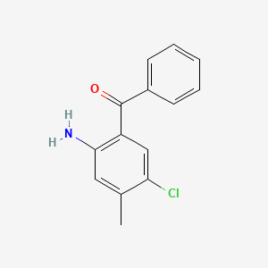 molecular formula C14H12ClNO B14682256 (2-Amino-5-chloro-4-methylphenyl)(phenyl)methanone CAS No. 36243-96-6