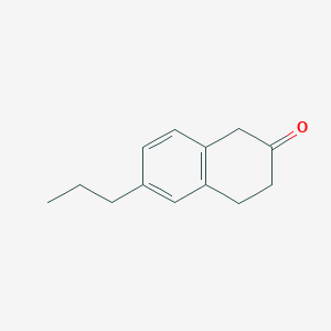 molecular formula C13H16O B14682261 6-Propyl-3,4-dihydronaphthalen-2(1H)-one CAS No. 37436-26-3