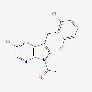 1-[5-Bromo-3-(2,6-dichlorobenzyl)-1H-pyrrolo[2,3-b]pyridin-1-yl]-1-ethanone
