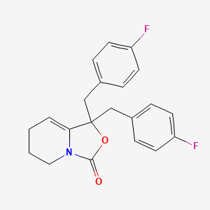 1,1-Bis(4-fluorobenzyl)-1,5,6,7-tetrahydro[1,3]oxazolo[3,4-a]pyridin-3-one