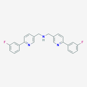 molecular formula C24H19F2N3 B1468241 [6-(3-Fluorophenyl)-3-pyridinyl]-N-{[6-(3-fluorophenyl)-3-pyridinyl]methyl}methanamine CAS No. 1353506-61-2