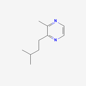 molecular formula C10H16N2 B14682415 Pyrazine, 2-methyl-3-(3-methylbutyl)- CAS No. 32737-06-7