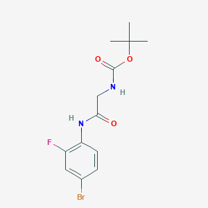 molecular formula C13H16BrFN2O3 B1468242 tert-Butyl 2-(4-bromo-2-fluoroanilino)-2-oxoethylcarbamate CAS No. 1353500-50-1
