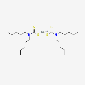 molecular formula C22H44N2NiS4 B14682428 Nickel diamyldithiocarbamate CAS No. 36259-37-7