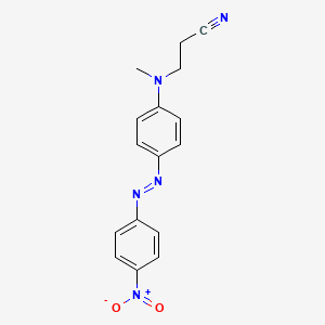 molecular formula C16H15N5O2 B14682429 Propanenitrile, 3-[methyl[4-[(4-nitrophenyl)azo]phenyl]amino]- CAS No. 31464-38-7