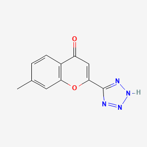 molecular formula C11H8N4O2 B14682435 7-Methyl-2-(1H-tetrazol-5-yl)-4H-1-benzopyran-4-one CAS No. 33543-98-5