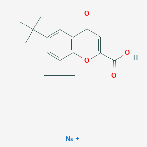 molecular formula C18H22NaO4+ B14682437 Sodium;6,8-ditert-butyl-4-oxochromene-2-carboxylic acid CAS No. 37456-31-8