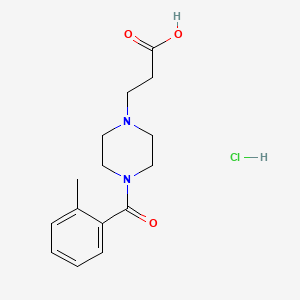 3-[4-(2-Methylbenzoyl)-1-piperazinyl]propanoic acid hydrochloride
