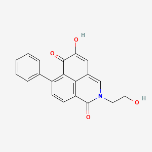 molecular formula C20H15NO4 B14682440 5-Hydroxy-2-(2-hydroxyethyl)-7-phenyl-1h-benzo[de]isoquinoline-1,6(2h)-dione CAS No. 37009-33-9