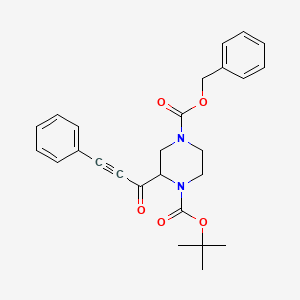 4-Benzyl 1-(tert-butyl) 2-(3-phenyl-2-propynoyl)-1,4-piperazinedicarboxylate