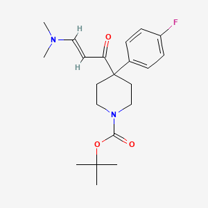 tert-Butyl 4-[(E)-3-(dimethylamino)-2-propenoyl]-4-(4-fluorophenyl)-1-piperidinecarboxylate