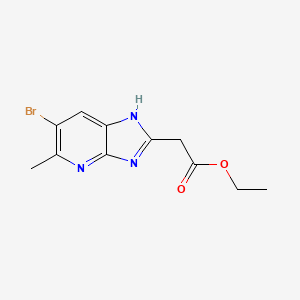 Ethyl 2-(6-bromo-5-methyl-3H-imidazo[4,5-b]pyridin-2-yl)acetate
