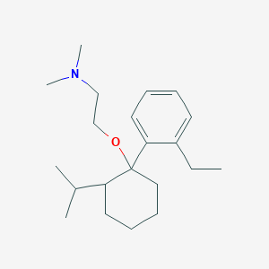 molecular formula C21H35NO B14682502 N,N-Dimethyl-2-((1-(o-ethylphenyl)-2-isopropylcyclohexyl)oxy)ethylamine CAS No. 34272-90-7