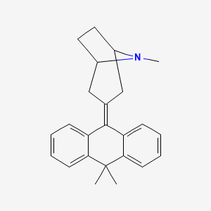 molecular formula C24H27N B14682517 3-(10,10-Dimethyl-9,10-dihydroanthracen-9-ylidene)tropane CAS No. 27574-22-7